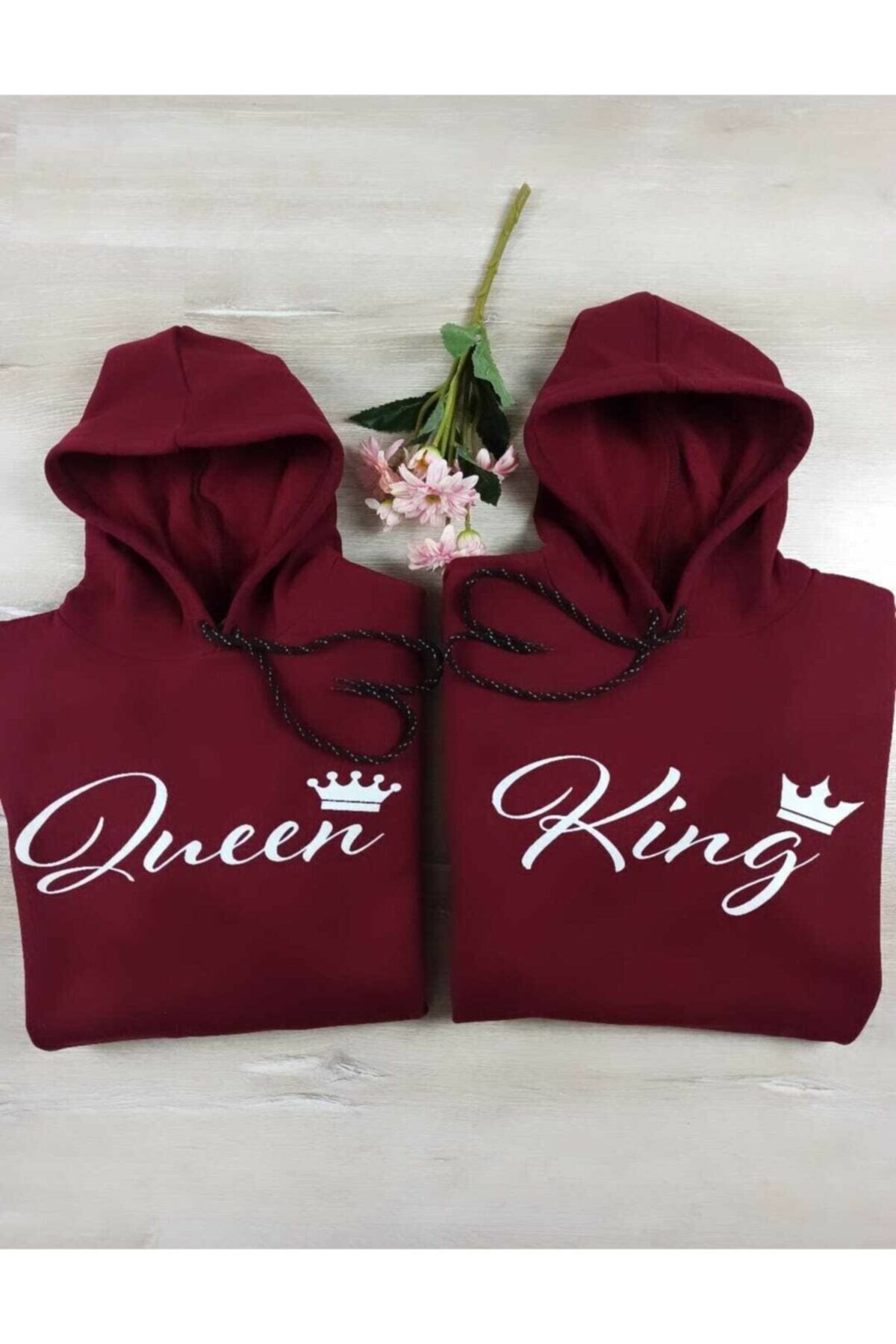 Pack of 2 Couple Printed Hoodie Basic - Front View - AceCart