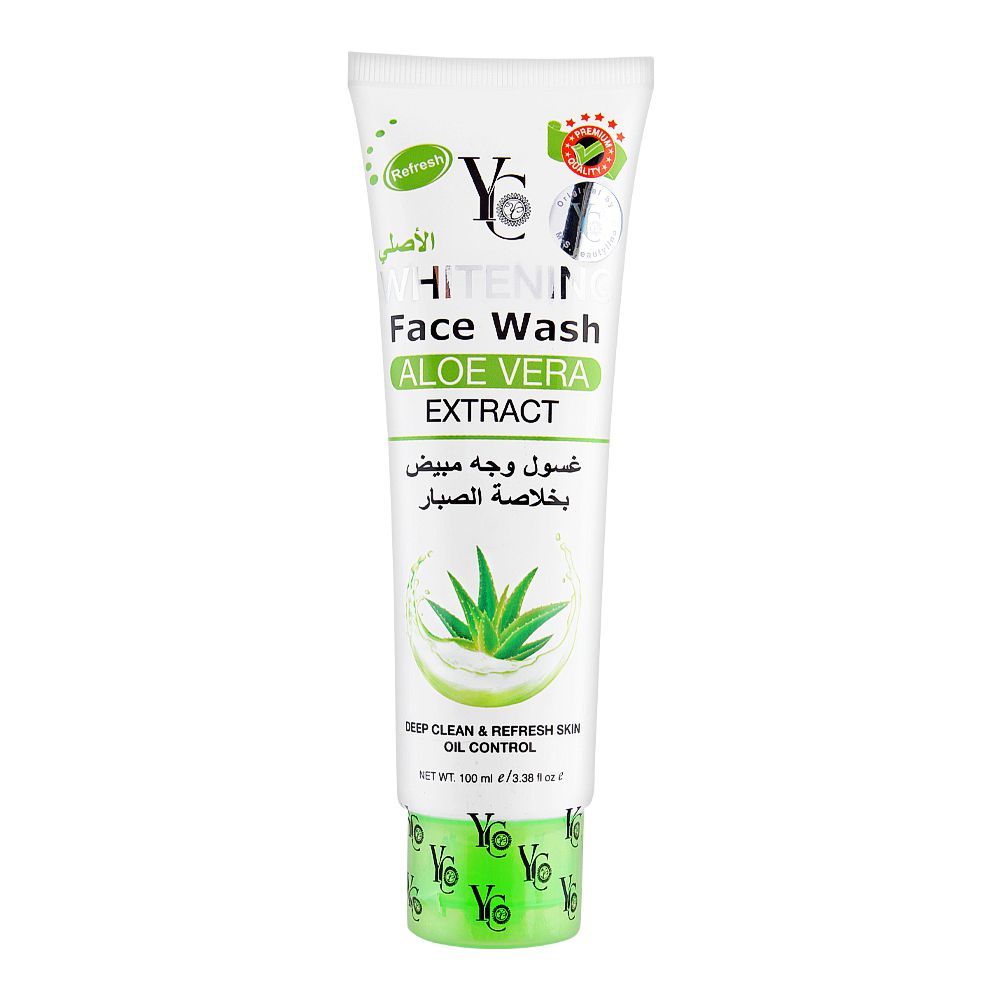 YC Whitening Aloe Vera Extract Face Wash, 100ml - Front View