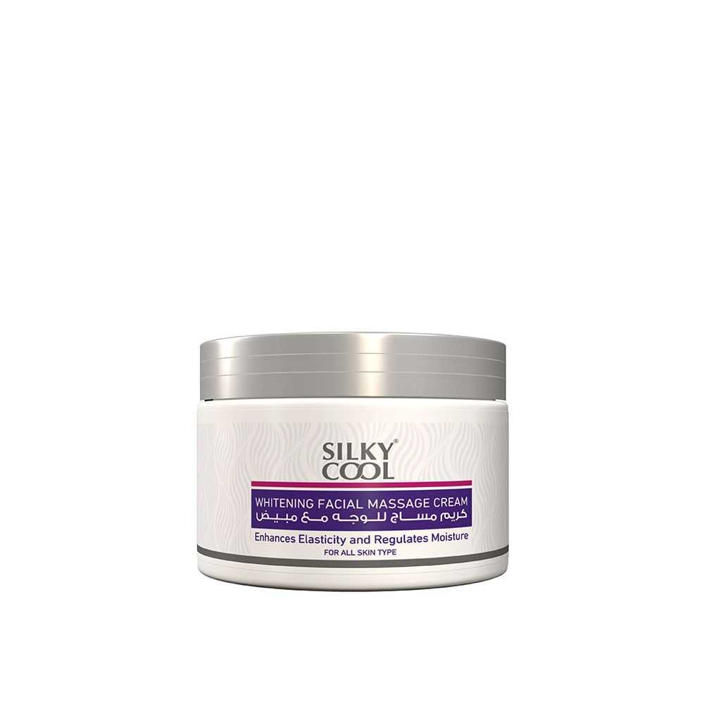 Silky Cool Extra Whitening Facial Massage Cream, All Skin Types, 350ml - Front View
