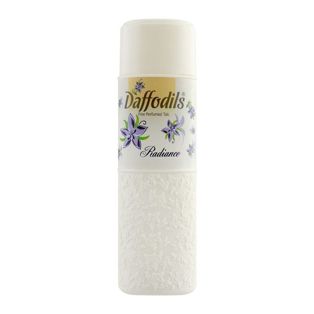 Daffodils Radiance Fine Perfumed Talcum Powder, 250g - Front View