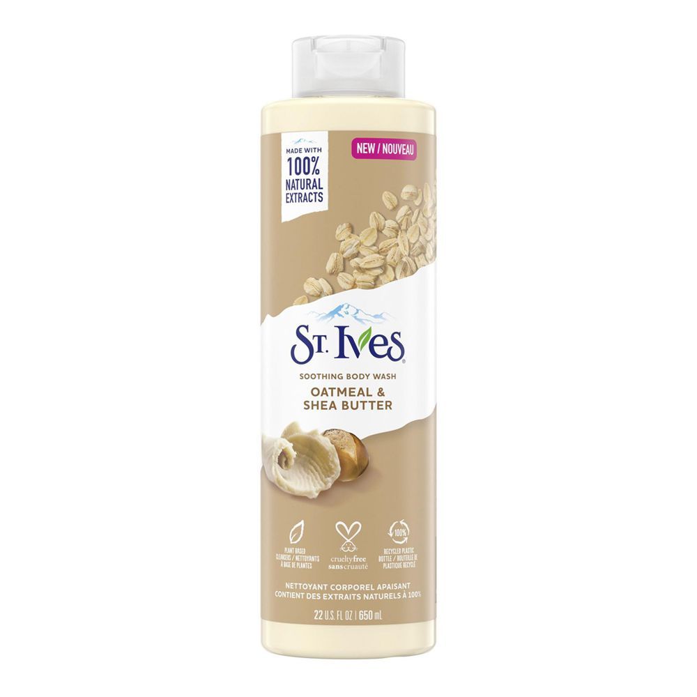 St. Ives Oatmeal & Shea Butter Soothing Body Wash, 650ml - Front View