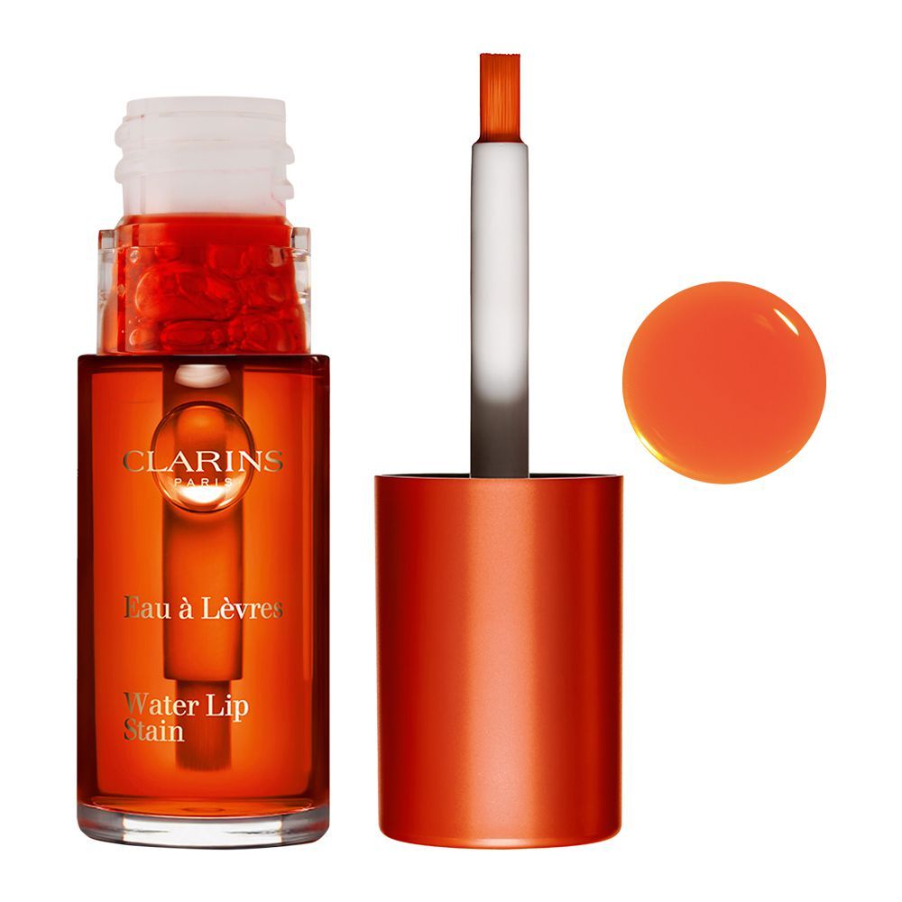 Clarins Paris Water Lip Stain, Long Wearing, Transfer Proof, 02 Orange Water - Front View