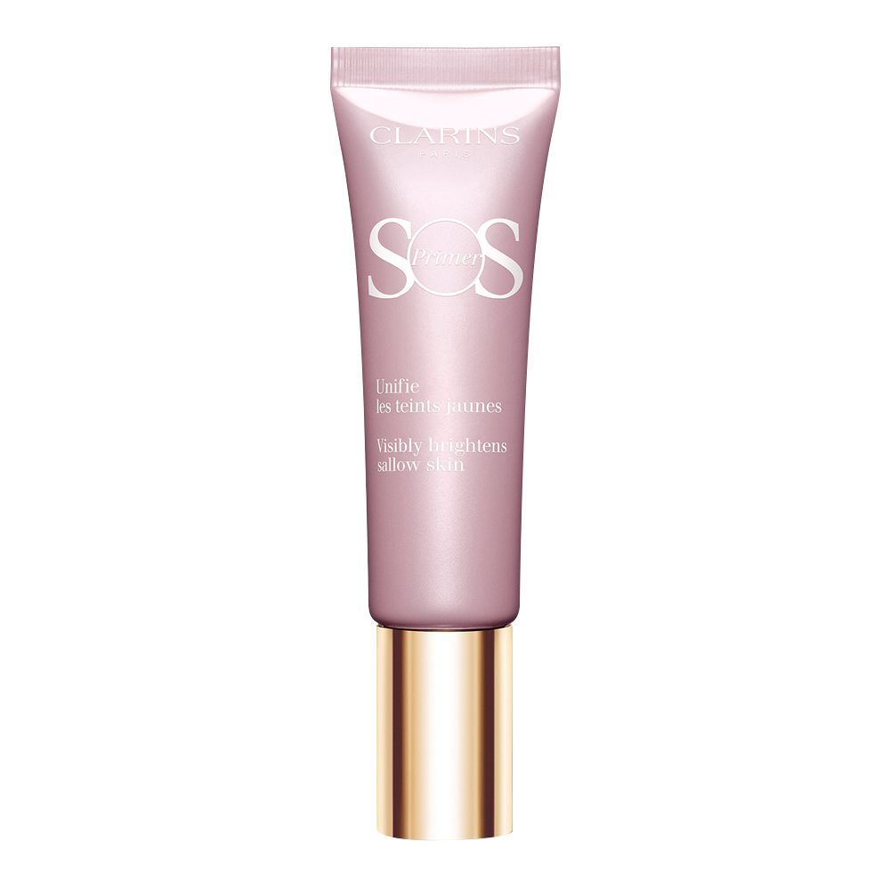 Clarins Paris SOS Primer, Visibly Brightens Sallow Skin, Preps & Moisturizes, 05 Lavender - Front View