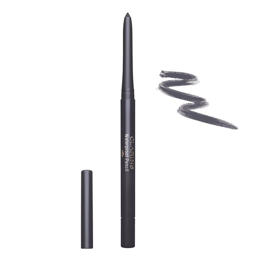 Clarins Paris Waterproof Pencil Eyeliner, Long-Lasting, 06 Smoked Wood - Front View