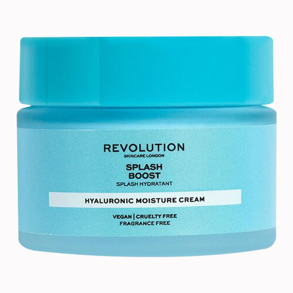 Makeup Revolution Splash Boost Hyaluronic Moisture Cream, Fragrance Free, 50ml - Front View