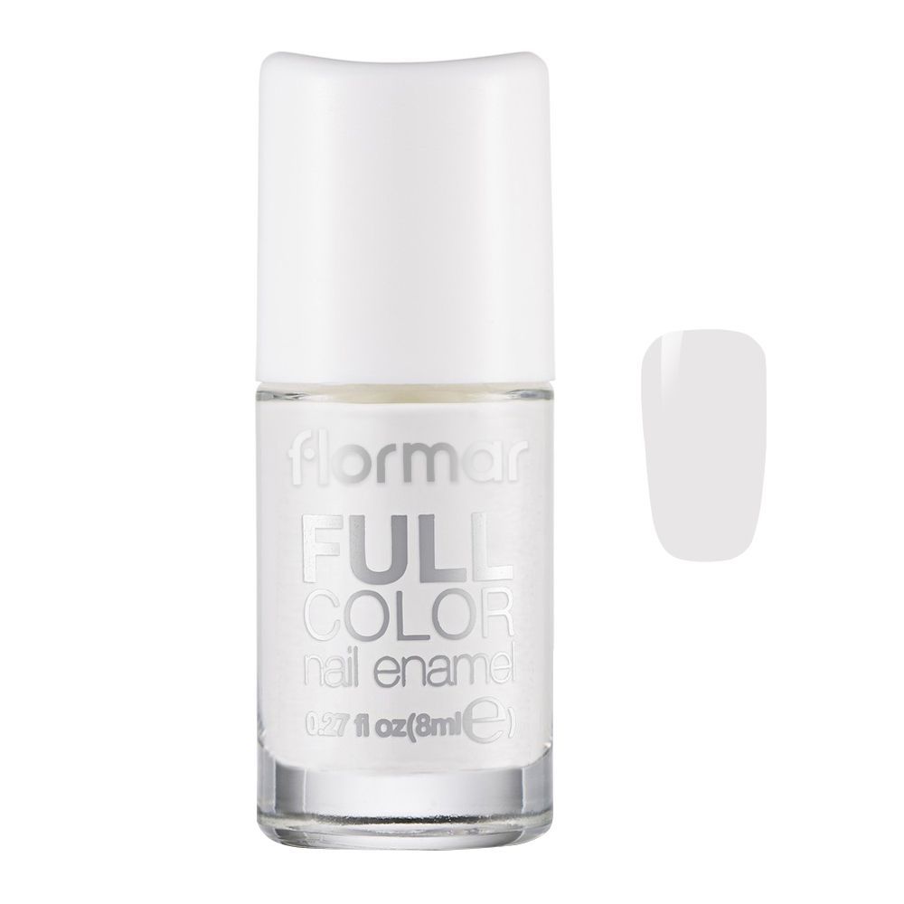 Flormar Full Color Nail Enamel, FC01 Over The Alps, 8ml - Front View