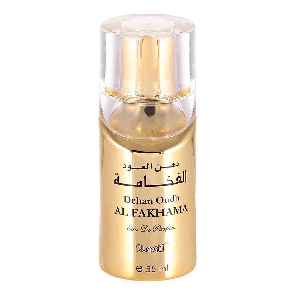 Surrati Dehan Oudh Al Fakhama Eau De Parfum, Fragrance For Men & Women, 55ml - Front View