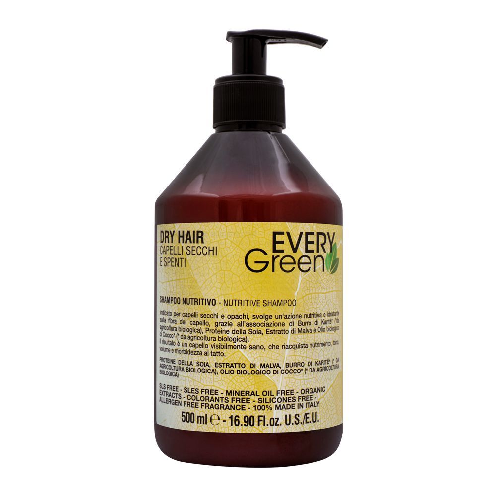 Every Green Dry Hair Nutritive Shampoo, 500ml - Front View