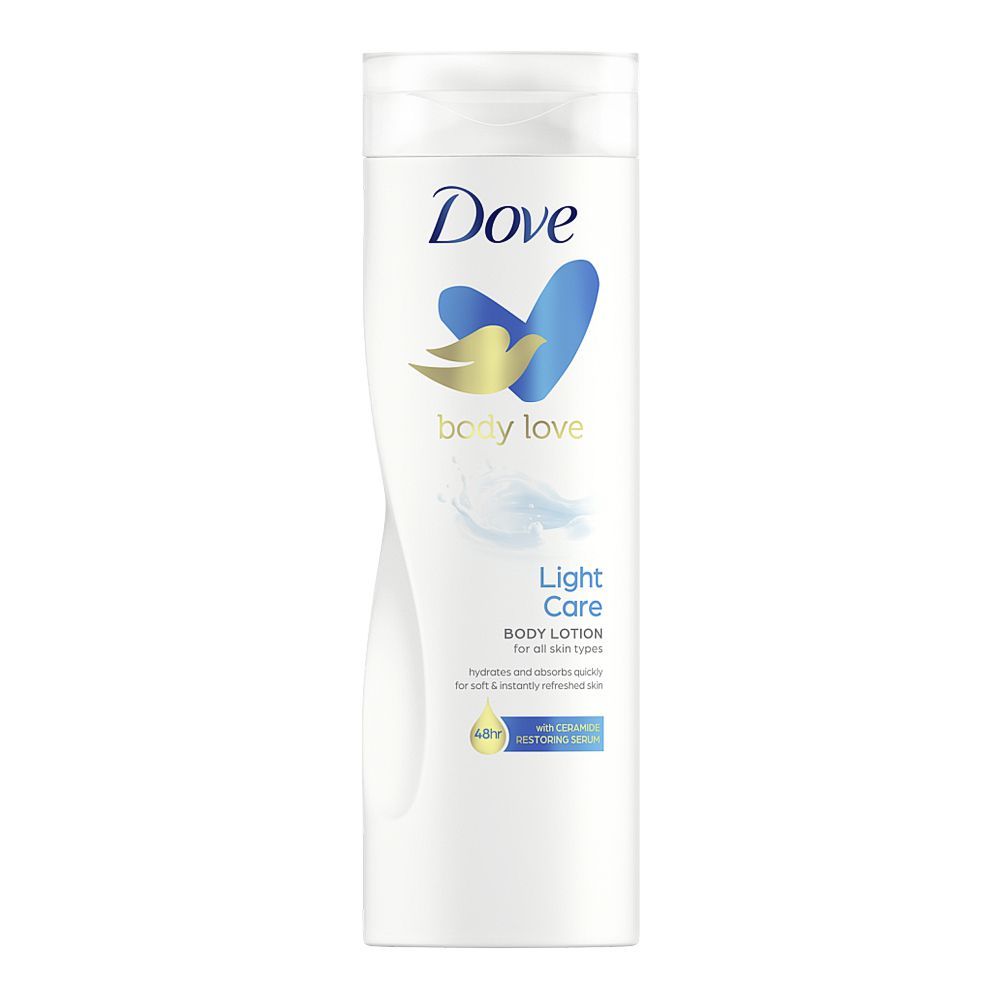 Dove Body Love Light Care Body Lotion, For All Skin Types, 400ml - Front View