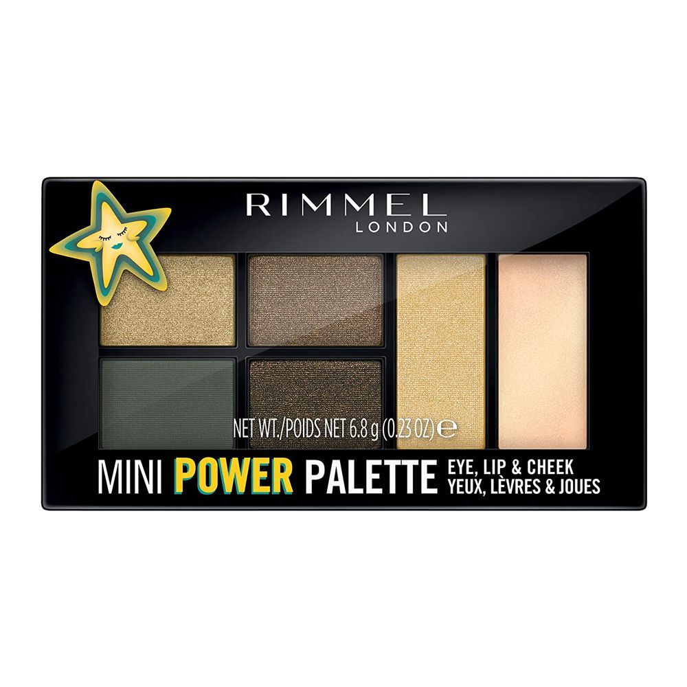 Rimmel Mini Power Palette, For Eye, Lip & Cheek, 005 Boss Babe - Front View
