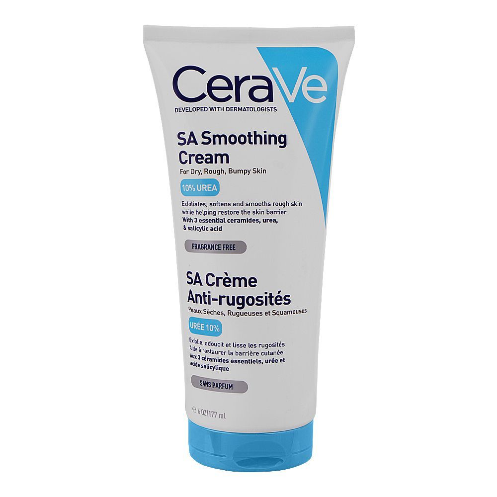 CeraVe Fragrance Free SA Smoothing Cream Dry, Rough Bumpy Skin, 177ml - Front View