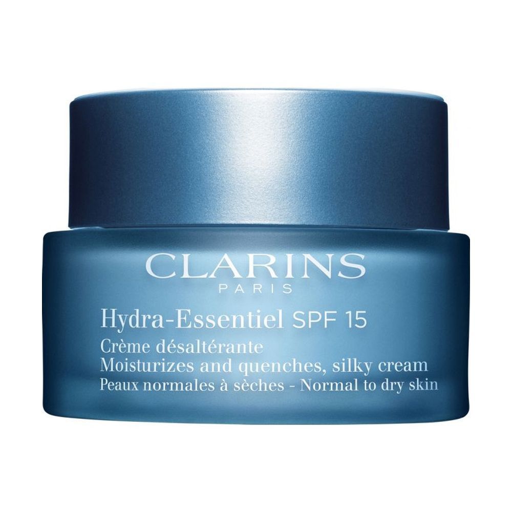 Clarins Paris Hydra-Essentiel SPF 15 Silky Cream, Moisturizes & Quenches, Normal To Dry Skin, 50ml - Front View