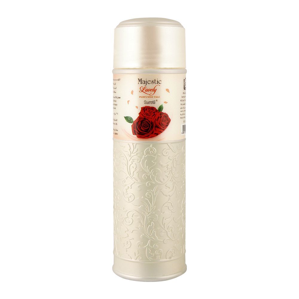 Surrati Majestic Lovely Perfumed Talcum Powder, 125g - Front View