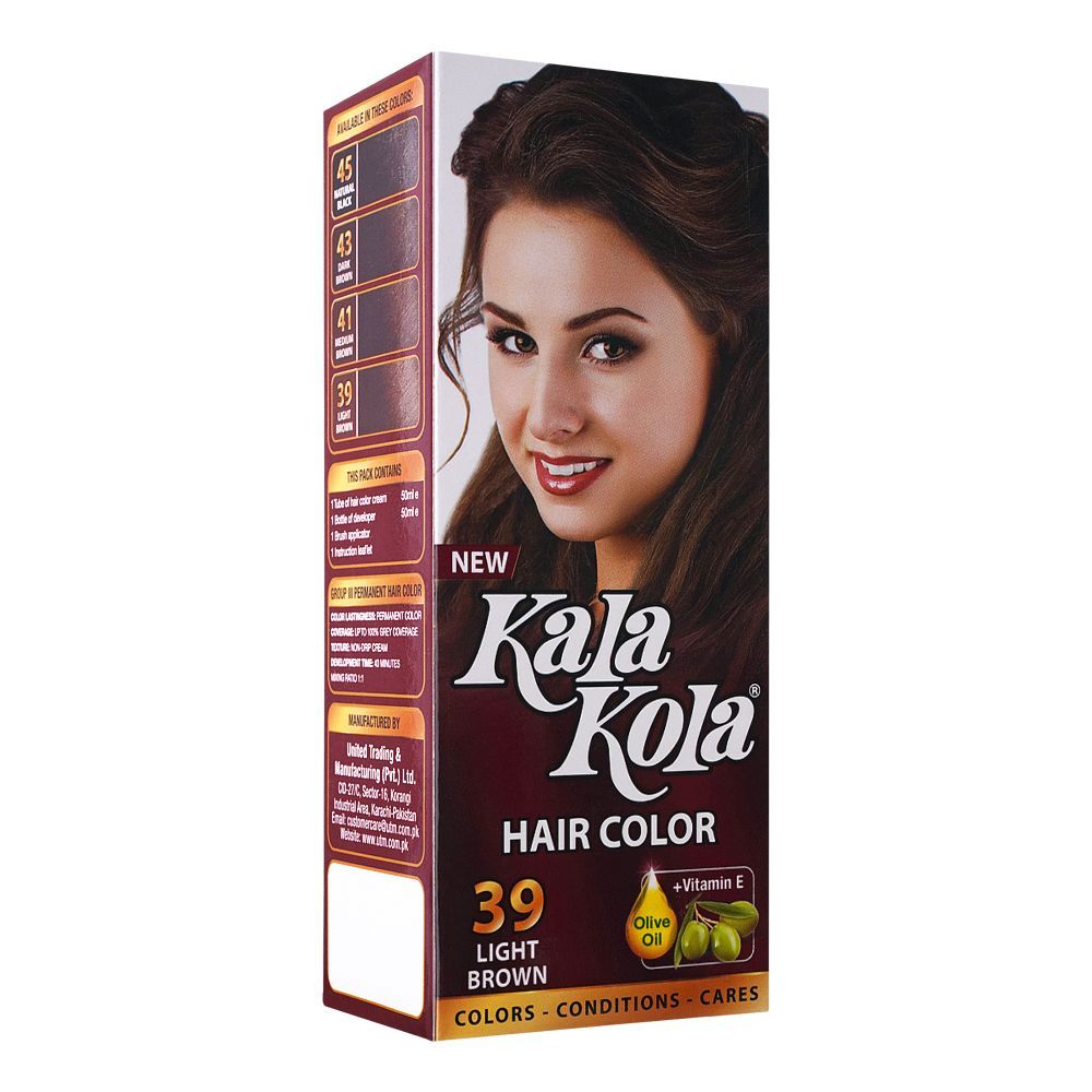 Kala Kola Hair Colour, 39 Light Brown - Front View