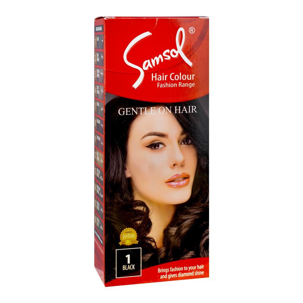 Samsol Fashion Range Hair Colour, 1 Black - Front View