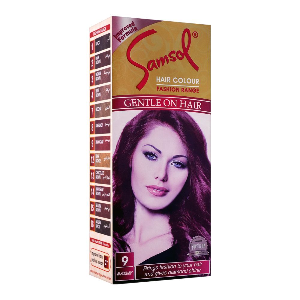 Samsol Fashion Range Hair Colour, 9 Mahogany - Front View