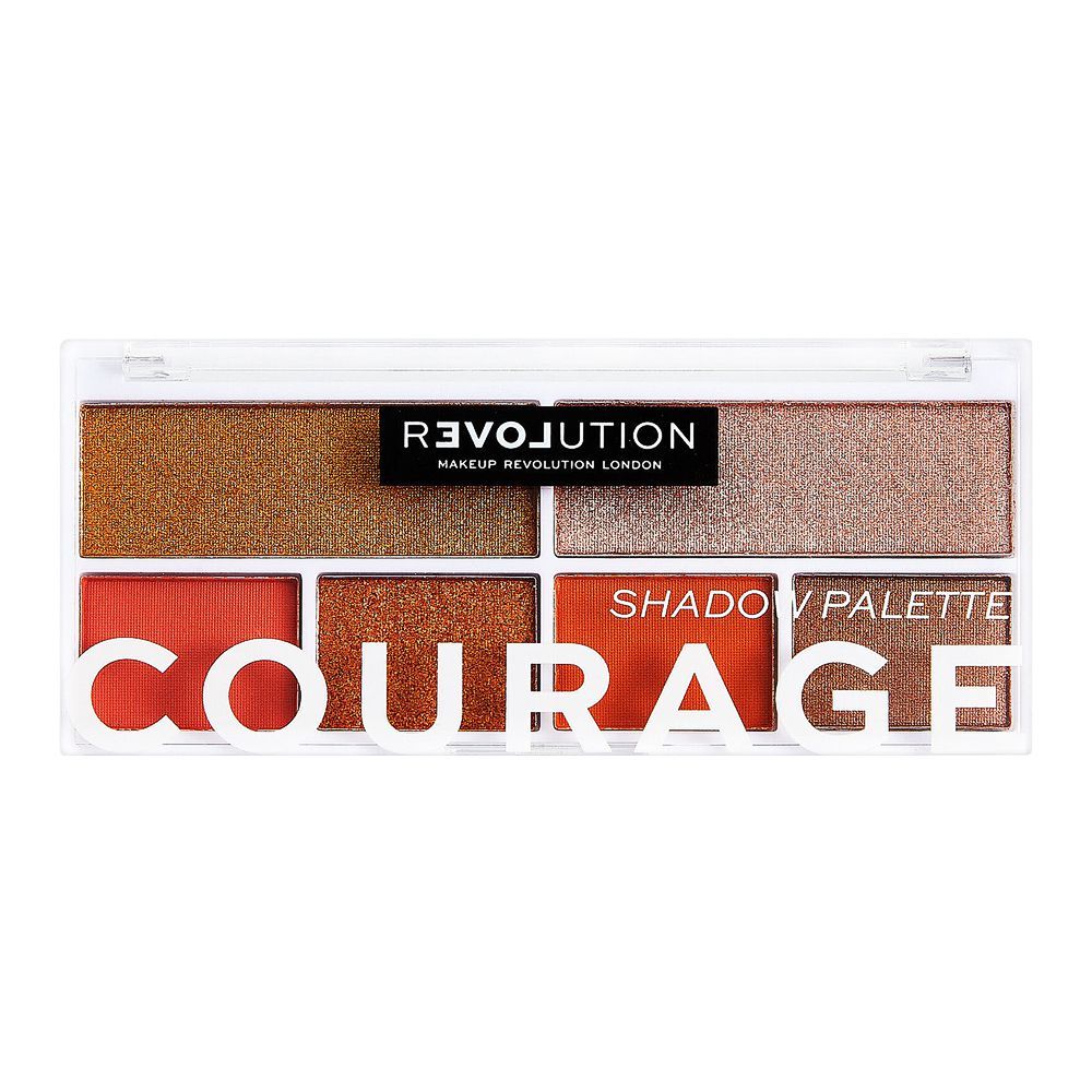Makeup Revolution Relove Eyeshadow Palette, Courage - Front View