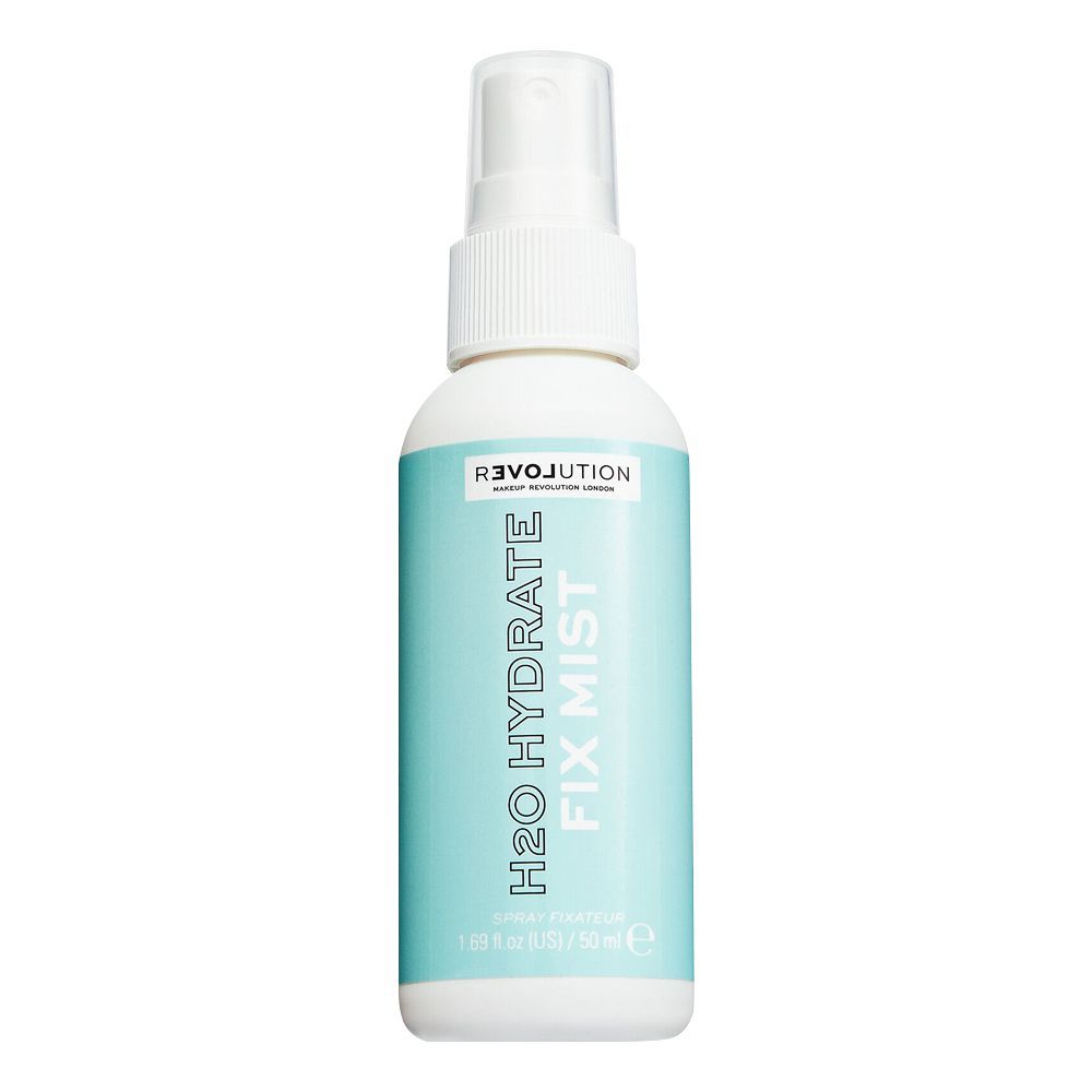 Makeup Revolution Relove H2O Hydrate Fix Mist Spray, 50ml - Front View