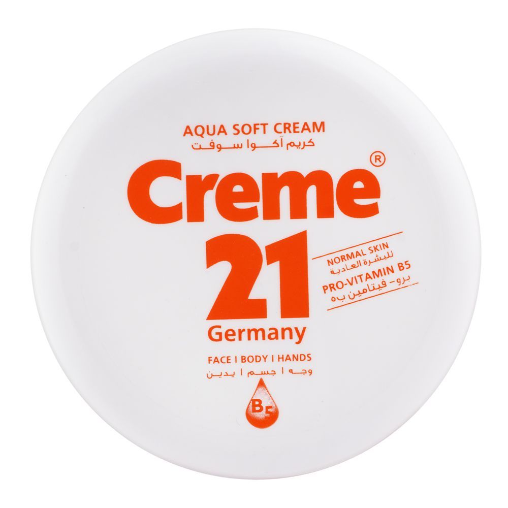 Creme 21 Aqua Soft Cream, Normal Skin, 250ml - Front View