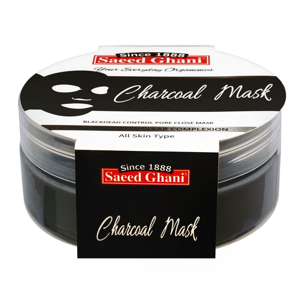 Saeed Ghani Charcoal Face Mask, All Skin Types, 180g - Front View