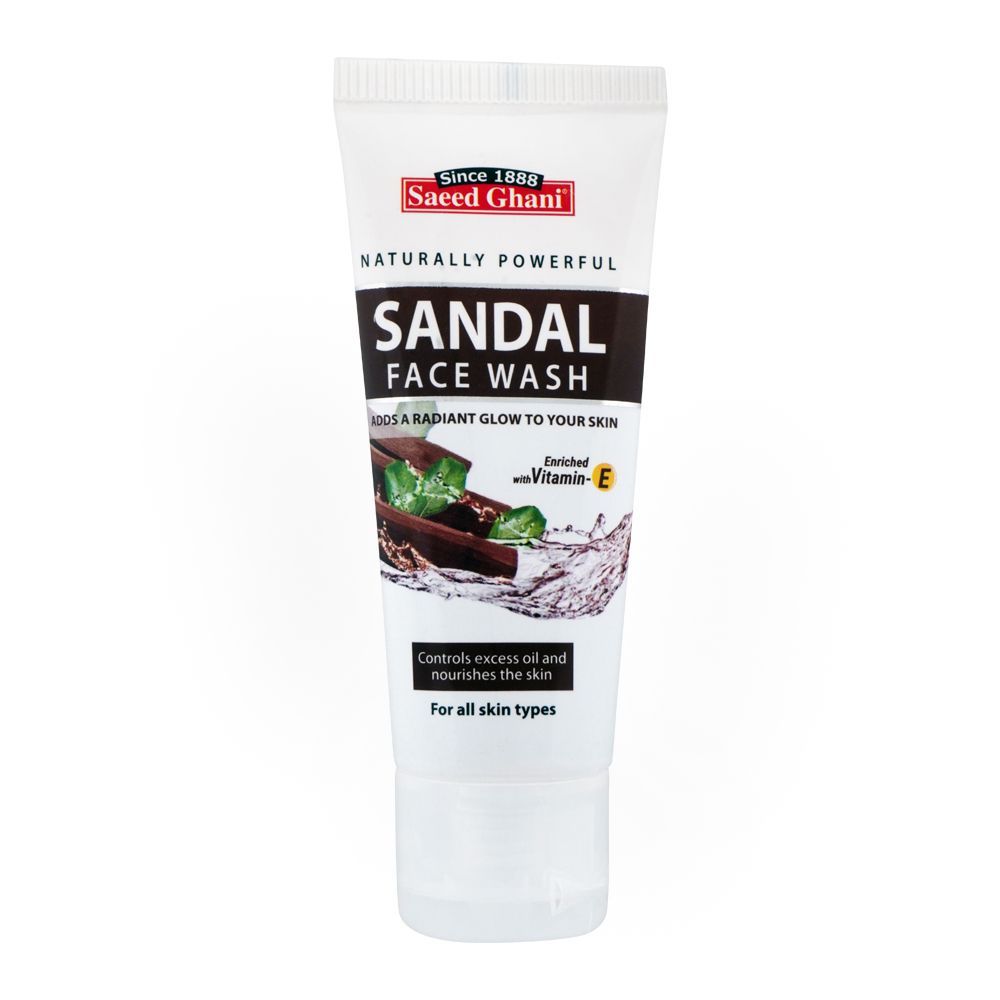Saeed Ghani Sandal Face Wash, All Skin Types, 60ml - Front View