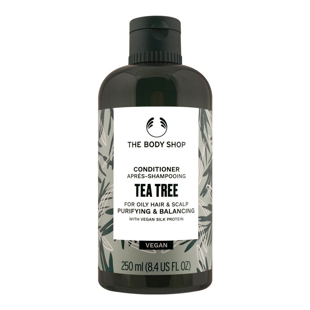 The Body Shop Tea Tree Purifying & Balancing Vegan Conditioner, For Oily Hair & Scalp, 250ml - Front View