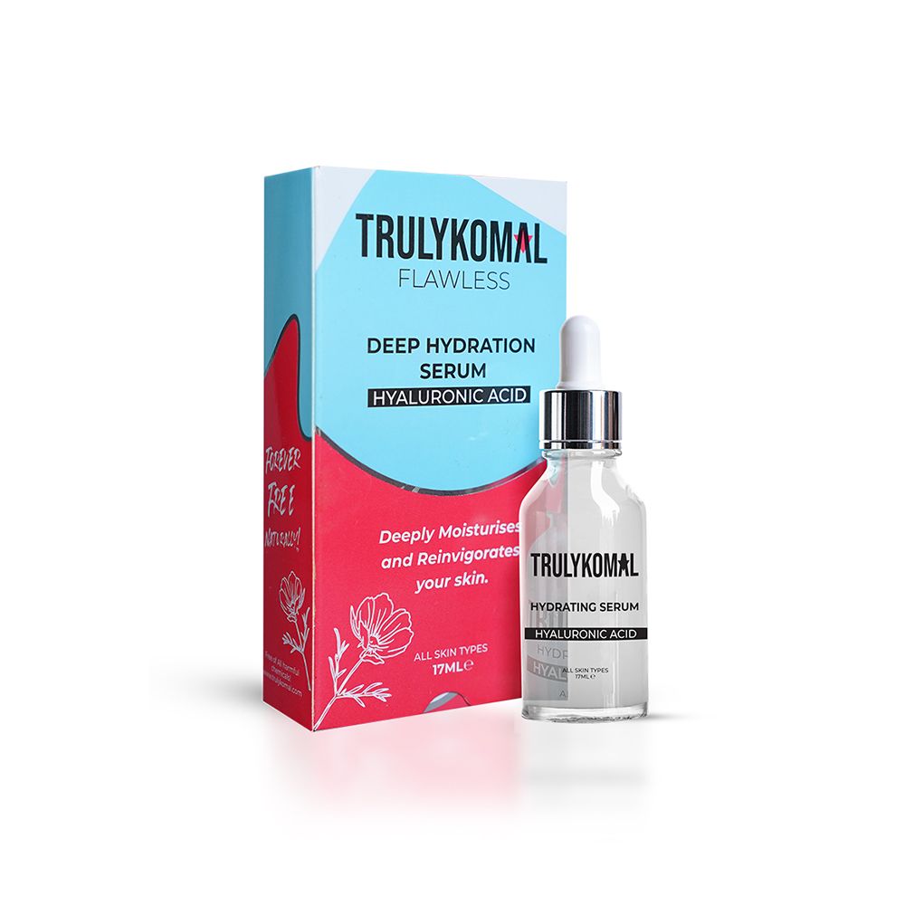 Truly Komal Flawless Hyaluronic Acid Deep Hydration Serum, All Skin Types, 17ml - Front View