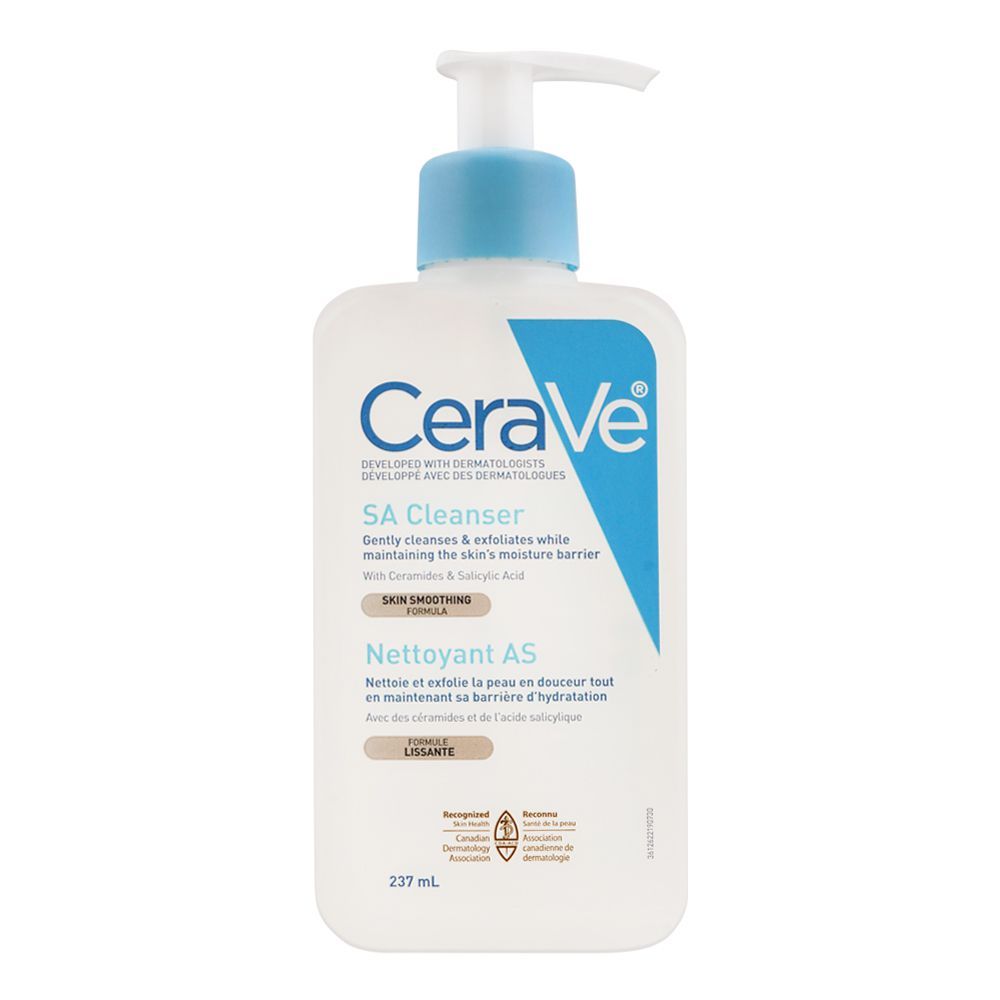 CeraVe Skin Smoothing Gently & Exfoliates SA Cleanser, 237ml - Front View