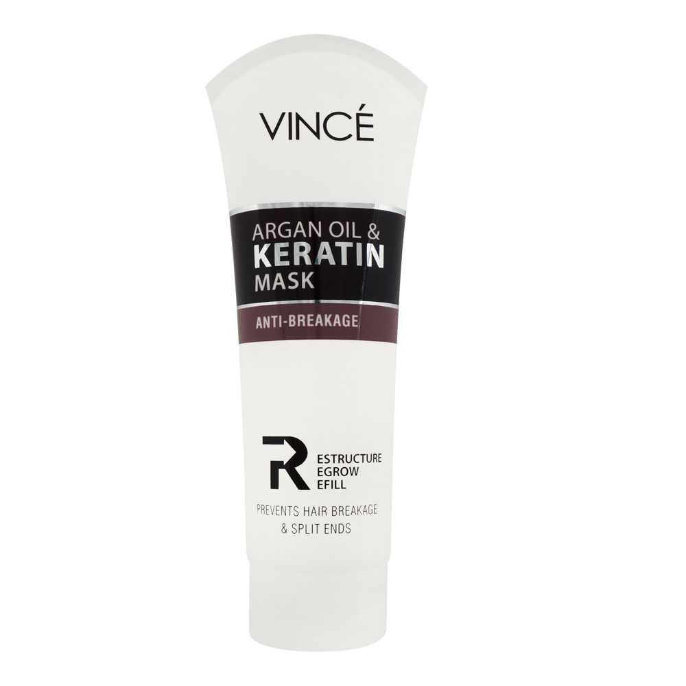 Vince Anti-Breakage Argan Oil & Keratin Hair Mask, 200ml - Front View