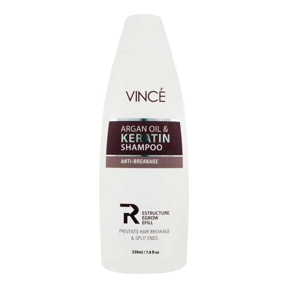 Vince Anti-Breakage Argan Oil & Keratin Shampoo, 230ml - Front View