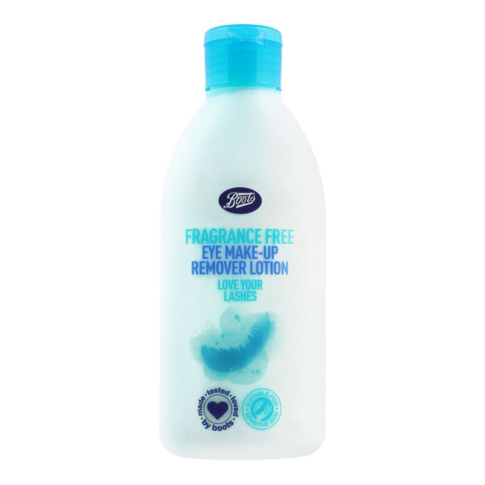 Boots Fragrance Free Eye Make-Up Remover Lotion, 150ml - Front View