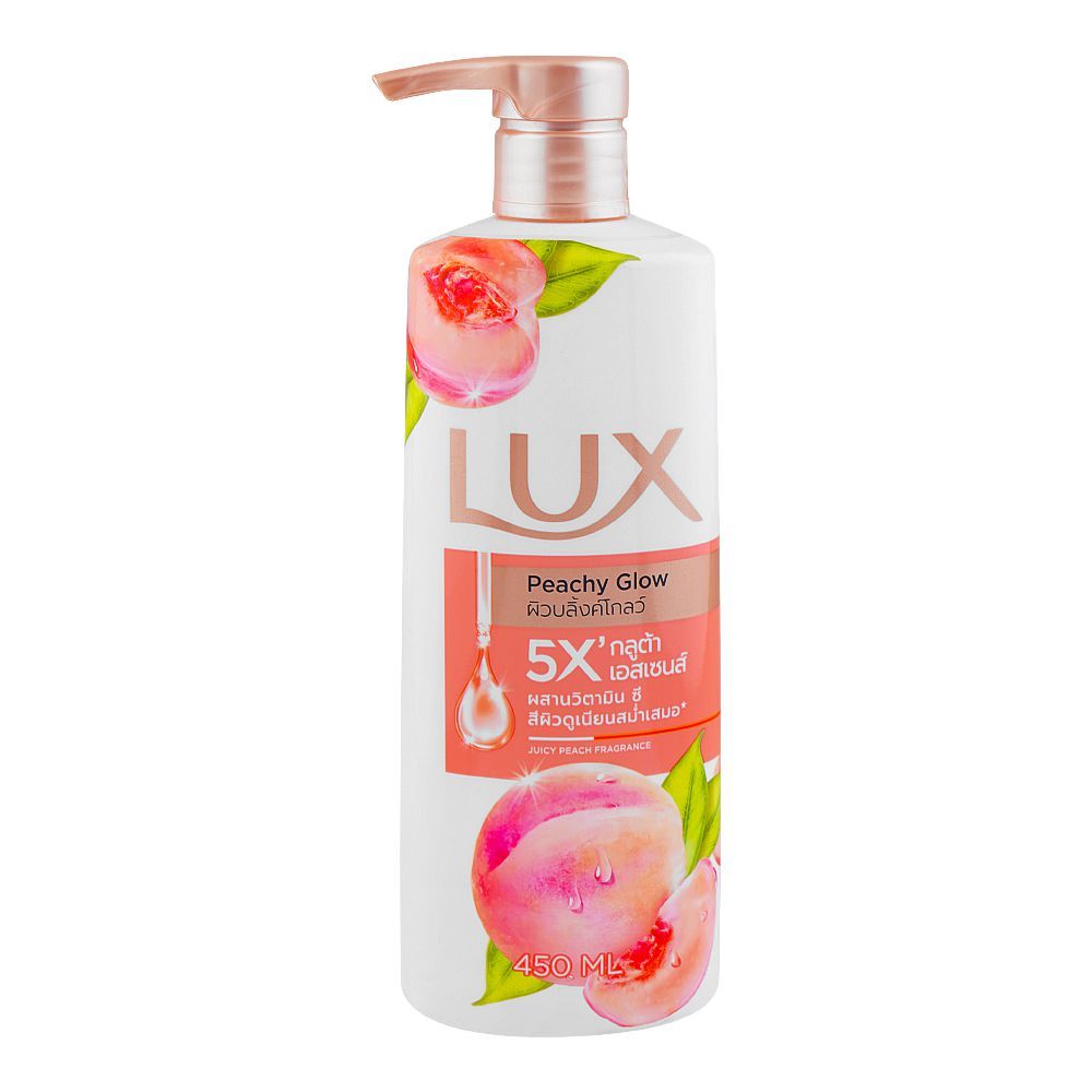 Lux Cooling Peach Sparkling Fragrance Refreshing Body Wash, 500ml - Front View