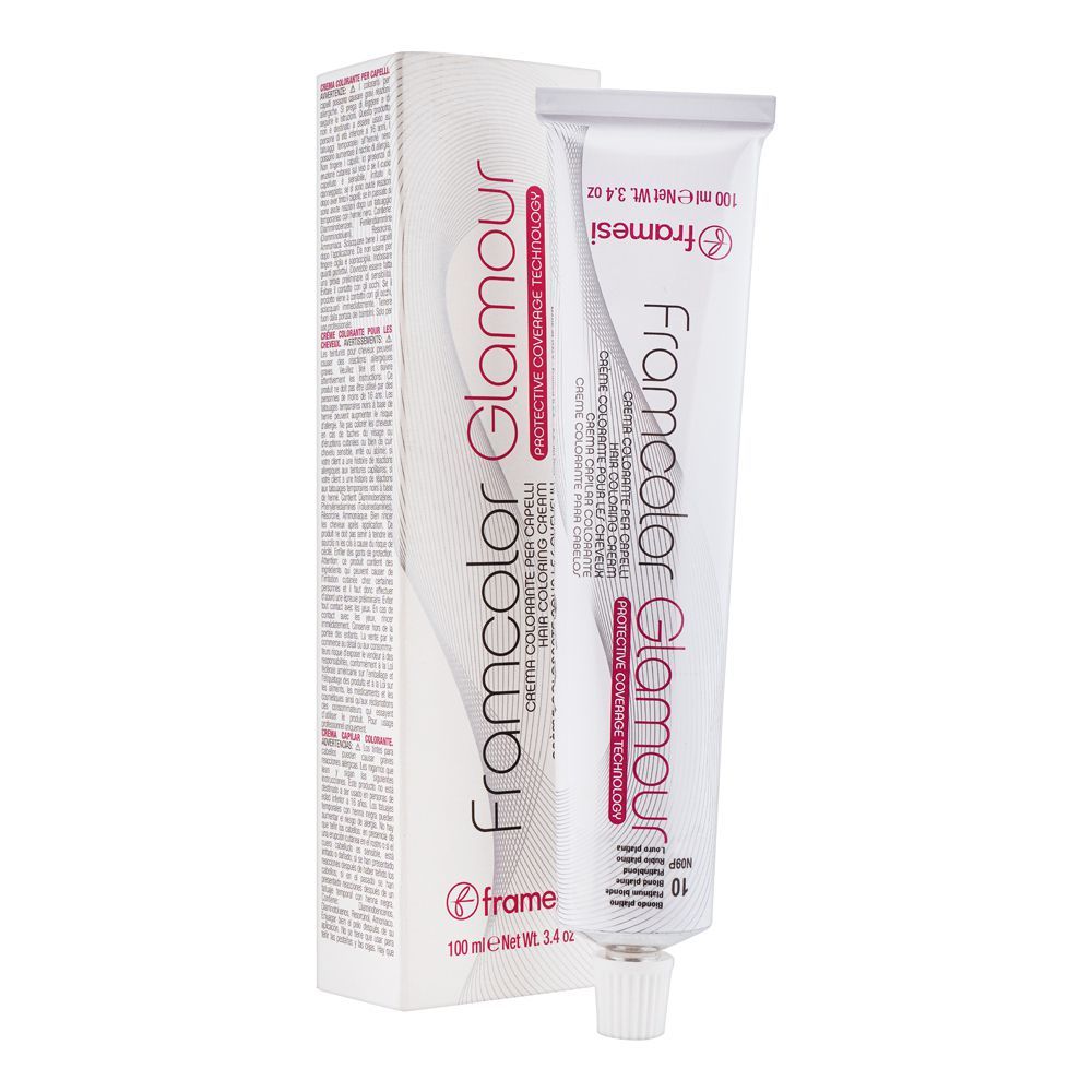 Framesi Framcolor Glamour Hair Coloring Cream 10 Platinum Blonde - Front View