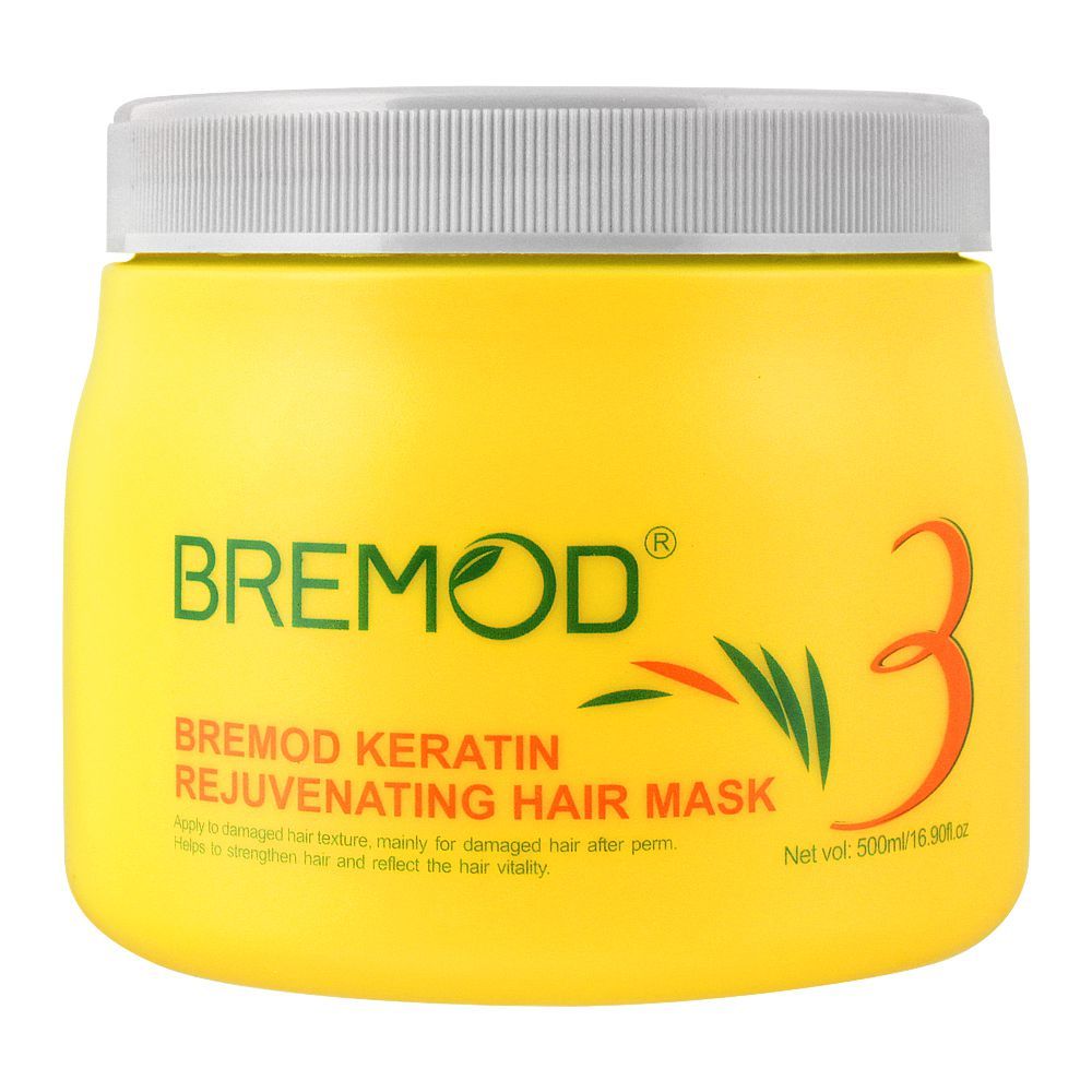 Bremod Keratin 3 Rejuvenating Hair Mask, 500ml - Front View