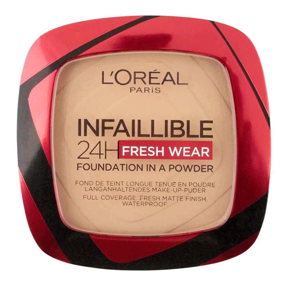 L'Oreal Paris Infallible 24H Fresh Wear Powder Foundation, 140 Golden Beige - Front View
