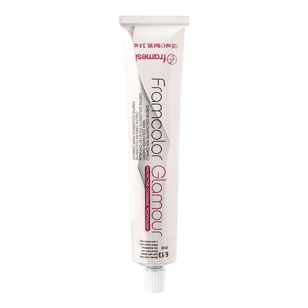 Framesi Framcolor Glamour Hair Coloring Cream 6.13 Dark Olive Blonde - Front View