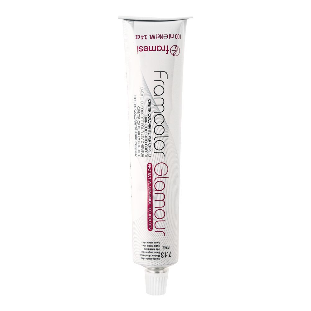 Framesi Framcolor Glamour Hair Coloring Cream 7.13 Medium Olive Blonde - Front View