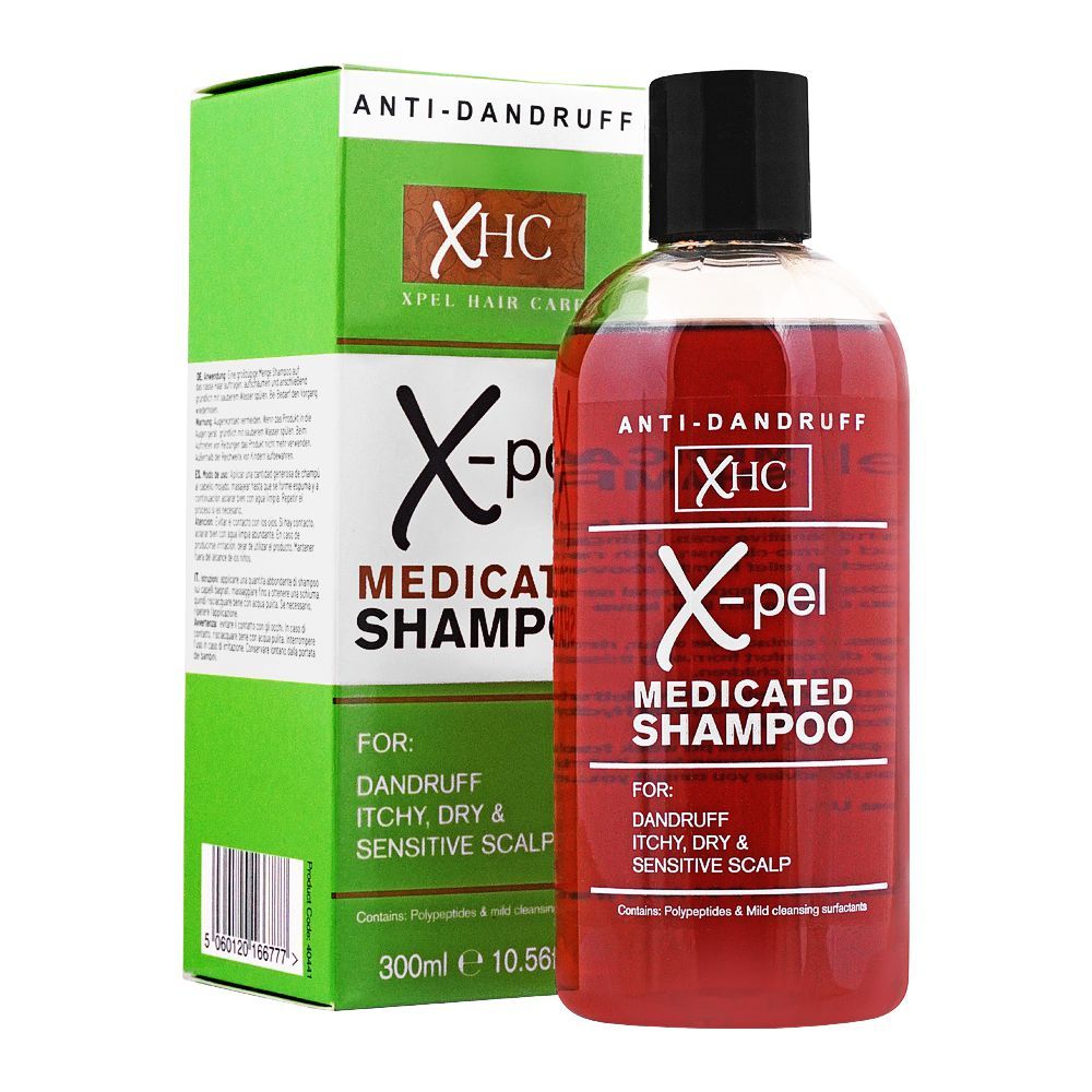 XHC X-Pel Medicated Shampoo, 300ml - Front View