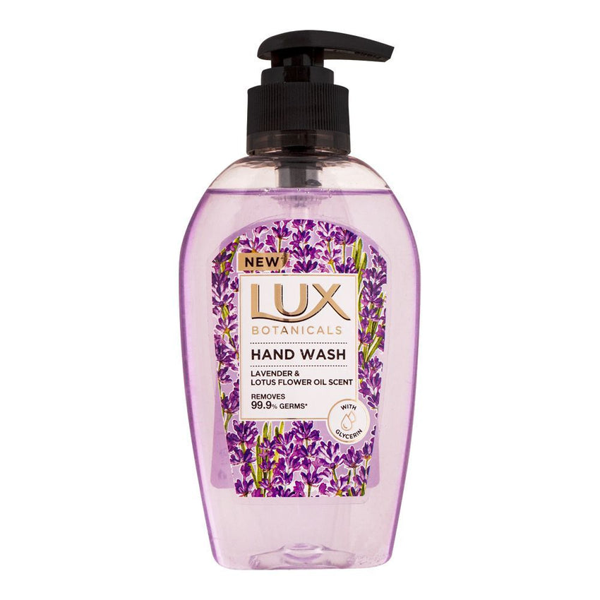 Lux Botanicals Lavender & Lotus Flower Oil Scent Hand Wash, 220ml - Front View