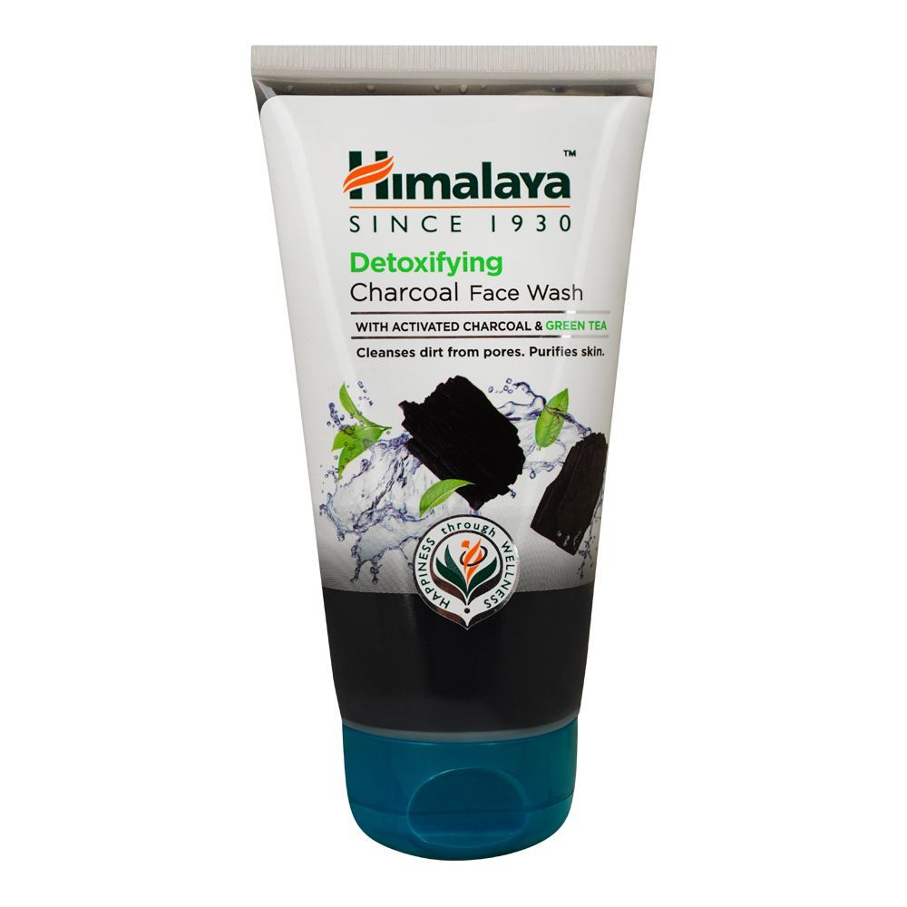 Himalaya Detoxifying Charcoal & Green Tea Face Wash, Cleanses Pores & Purifies Skin, 150ml - Front View