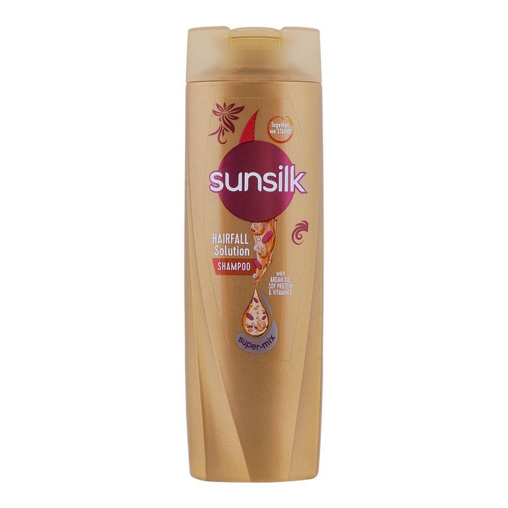 Sunsilk Hair Fall Solution Argan Oil, Soy Protein & Vitamin E Shampoo, 185ml - Front View
