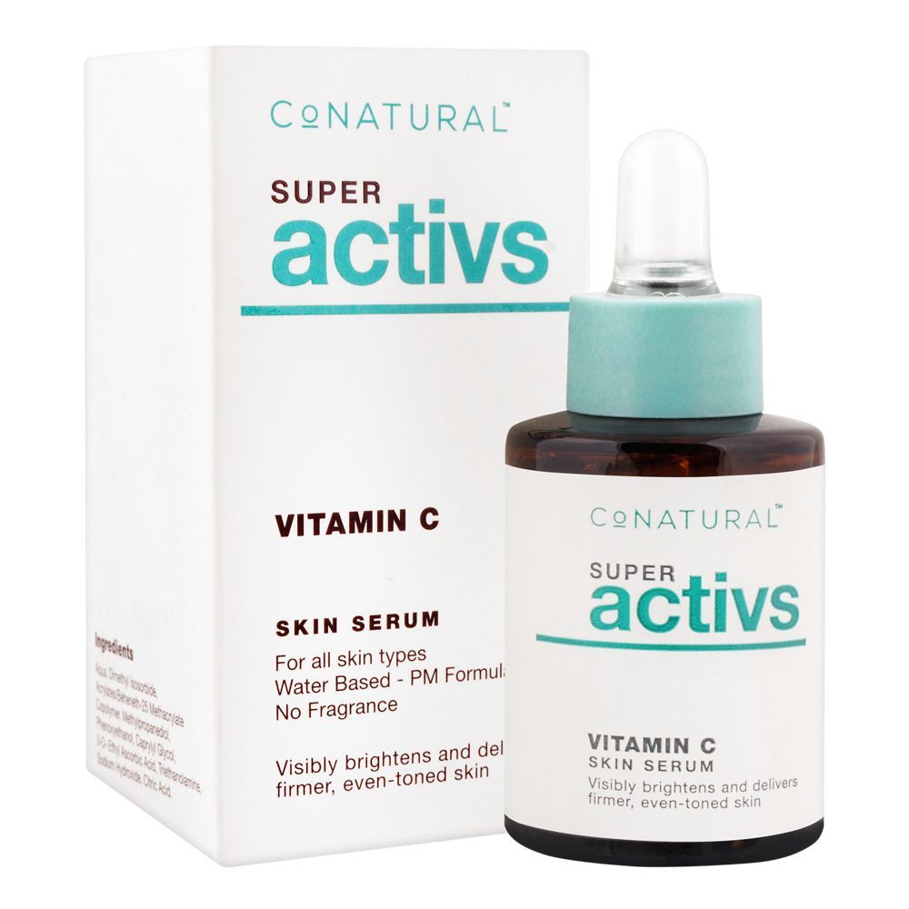 CoNatural Super Activs Vitamin C Skin Serum, For All Ski Types, 30ml - Front View