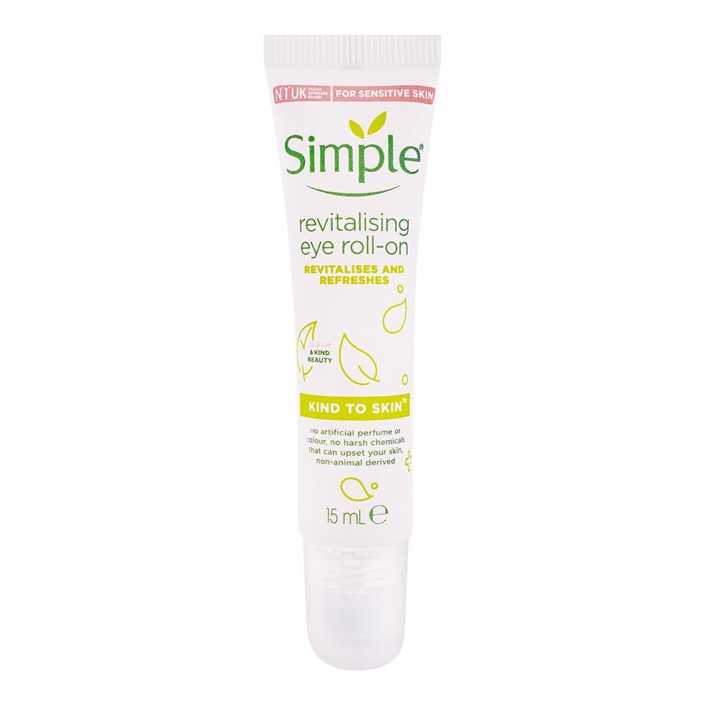 Simple Kind To Skin Revitalising Eye Roll-On, For Sensitive Skin, 15ml - Front View