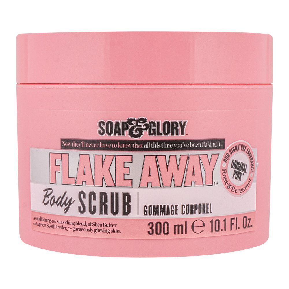 Soap & Glory Flake Away Body Scrub, For Gorgeously Glowing Skin, 300ml - Front View
