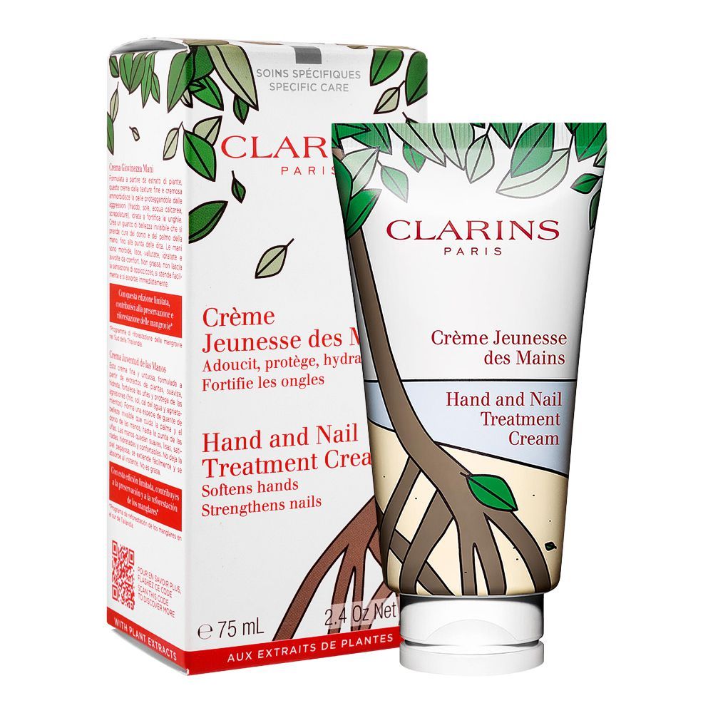 Clarins Paris Hand And Nail Treatment Cream, 75ml - Front View
