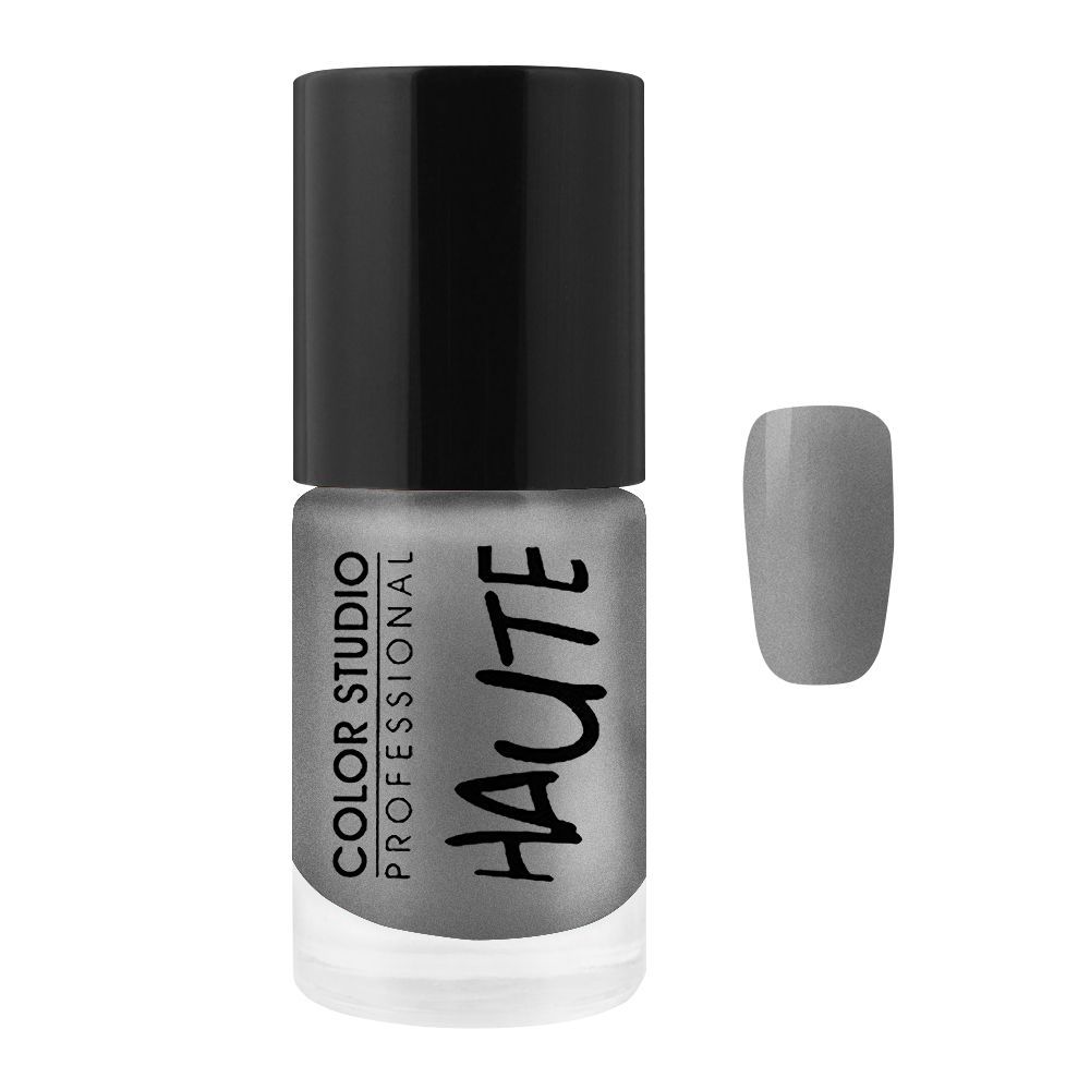 Color Studio Haute Color Nail Polish, 6ml, Silver Goddess - Front View