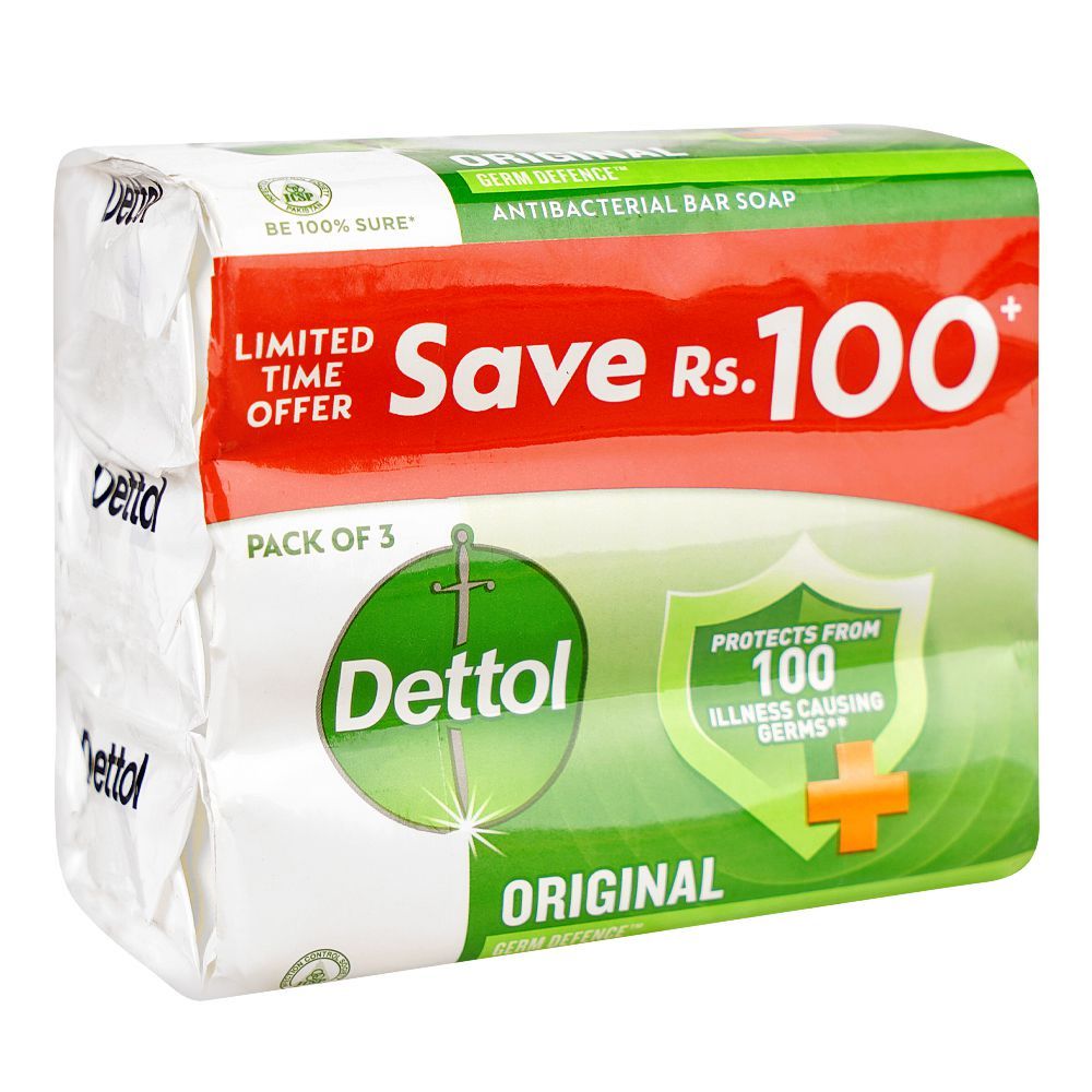 Dettol Original Soap, 3x160g - Front View
