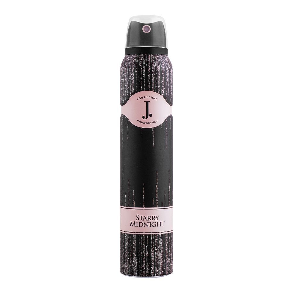 Junaid Jamshed J. Starry Midnight Femme Perfume Body Spray, For Women, 200ml - Front View