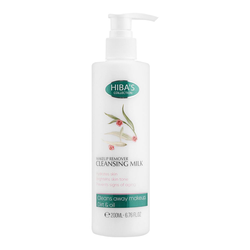 Hiba's Collection Makeup Remover Cleansing Milk, Prevents Signs Of Aging, 200ml - Front View