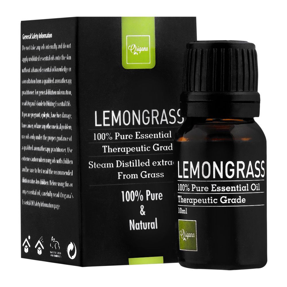 Origana Essential Oil Lemongrass, 100% Pure, 10ml - Front View